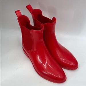 INC International Concepts Red Rain Boots Size 9